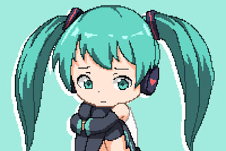 draw anime chibi pixel style for you