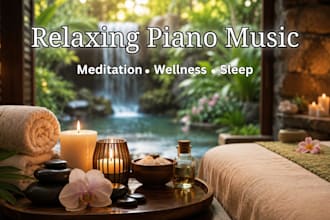 create original relaxing piano music for meditation and wellness