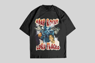 design a vintage old school 90s bootleg t shirt