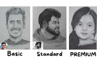 draw pencil sketches and portraits