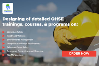 develop hse related courses and trainings in powerpoint presentations