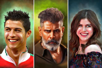 draw digital oil smudge painting from your photo