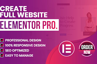 create a full website using elementor pro