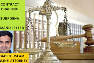 online attorney for contract, demand letter, subpoena