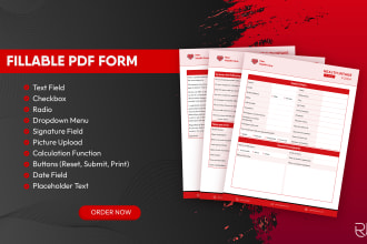design and create a fillable PDF form