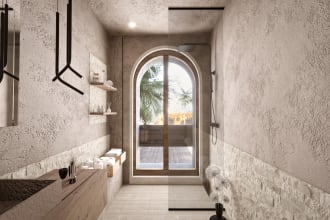 design an impressive bathroom with realistic renders