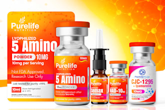do peptide, vial, product label design, vial label design