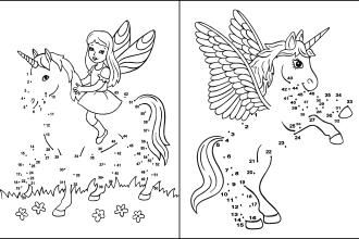 create dot to dot connect kids coloring activity pages for KDP, etsy and others