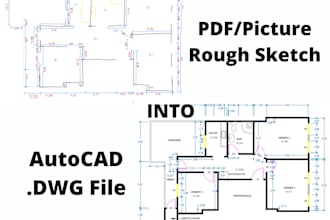 do pfd or picture into cad redraw