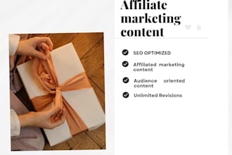 write seo optimized content for affiliate marketing