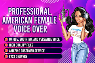 record urban american female voiceover