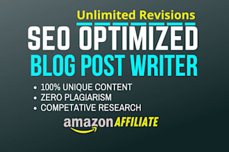 be seo website content writer, for amazon affiliate articles and blog writing
