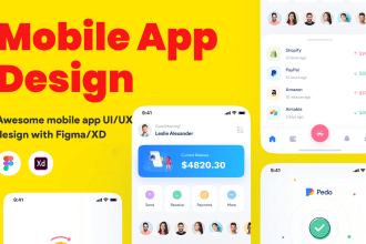design mobile app UI UX for android and ios