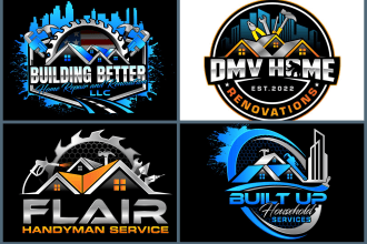 do home repair, remodeling,roofing, renovation,handyman logo