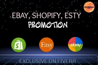 promote your ebay, etsy and shopify store