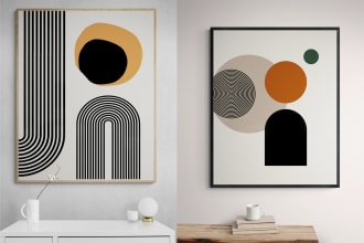 design printable minimalist abstract wall art for etsy shop