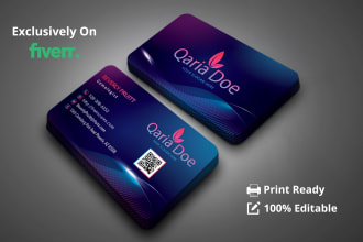 do professional minimal modern business card design