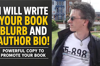 write your book blurb and author bio