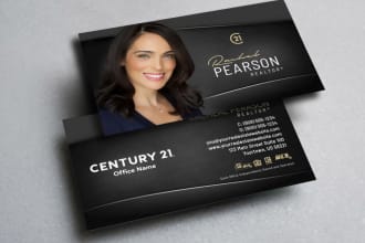 create real estate, realtor business card with your photo