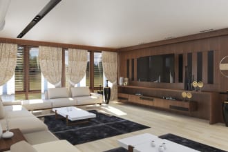 design beautiful interior spaces and render for you