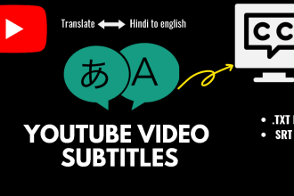 write subtitles, cc for your youtube video or audio