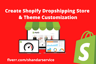 do shopify dropshipping store customization and developments