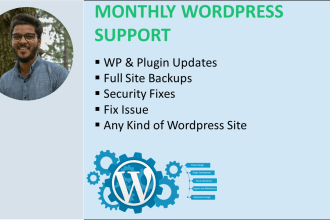 do wordpress website maintenance and wordpress support or help