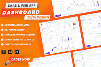 design dashboard, web app, saas, CRM admin panel  in figma