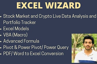 develop any excel  and google sheets models
