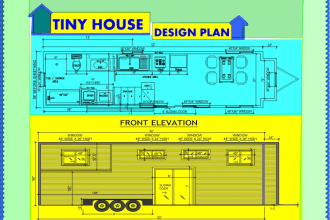 design and draft 2d tiny house in autocad