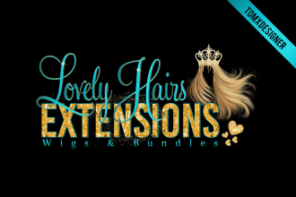 design feminine hair extension logo