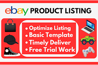 do ebay listing, ebay product listing, ebay SEO listing, ebay lister