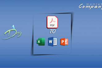 convert pdf to word, excel and more in 1 day