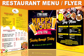design restaurant menu food menu flyer or brochure