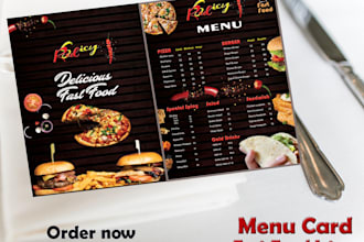 design modern menu card, business card