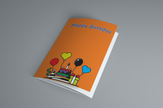 illustrate greeting card for you