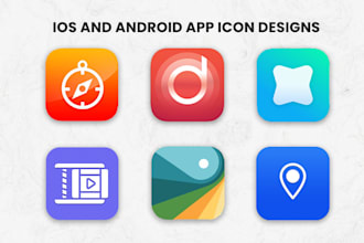 design modern mobile app icon or logo with splash screen
