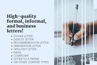 write an expert letter, email, or document
