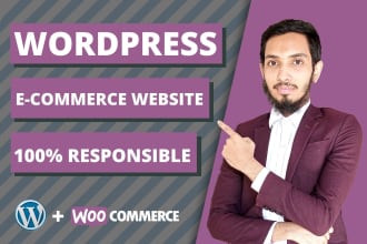 design wordpress ecommerce website, online store with woocommerce
