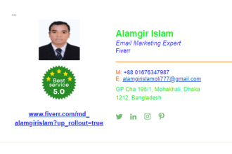 create professional HTML email signature