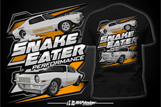 create a custom amazing and professional automotive tshirt design