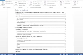 create clickable and dynamic table of contents
