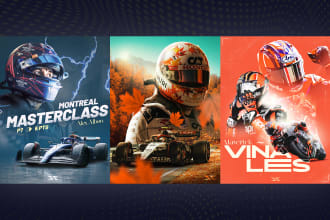 create a motorsport poster for any driver you desire