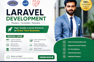 create website in php laravel