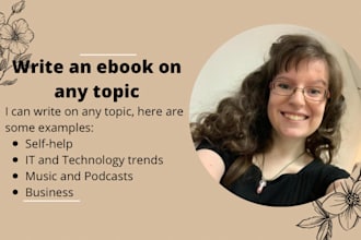 write an ebook on any topic