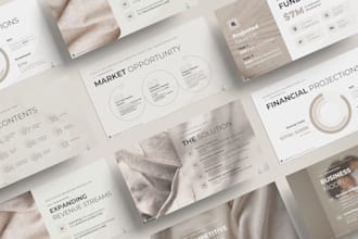 design your powerpoint presentation and pitch deck