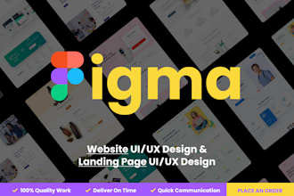 design figma landing page UI or figma website UI