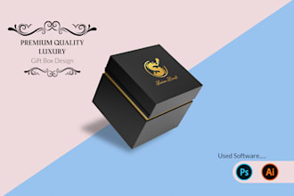design luxury gift or products box or label