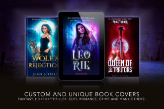 design a book cover for fantasy, scifi, horror and others