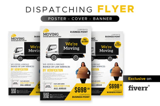 create professional dispatch and logistics trucks flyers